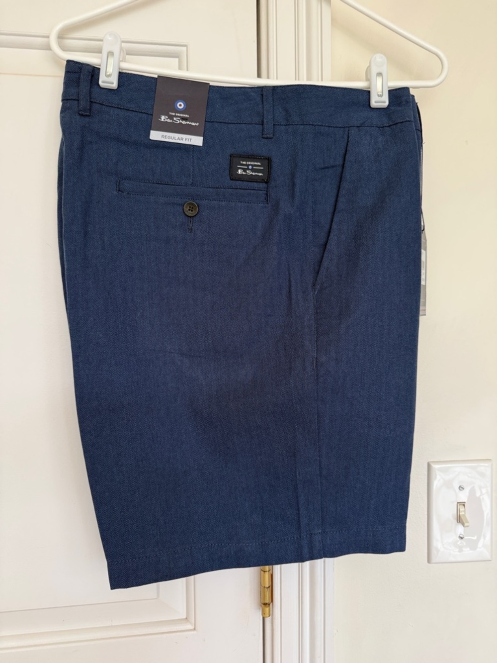 Ben Sherman Navy Flat-Front Men's Shorts
